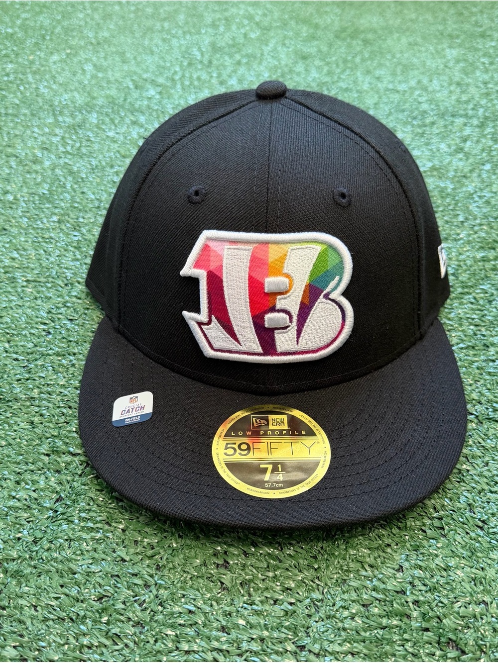 New Era Cincinnati Bengals 23 Crucial Catch Fitted Hat 59Fifty Low Profile 7 1/4